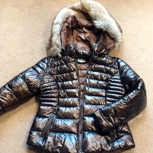 NWOT ATTRAIT Brown winter coat size L (runs small)